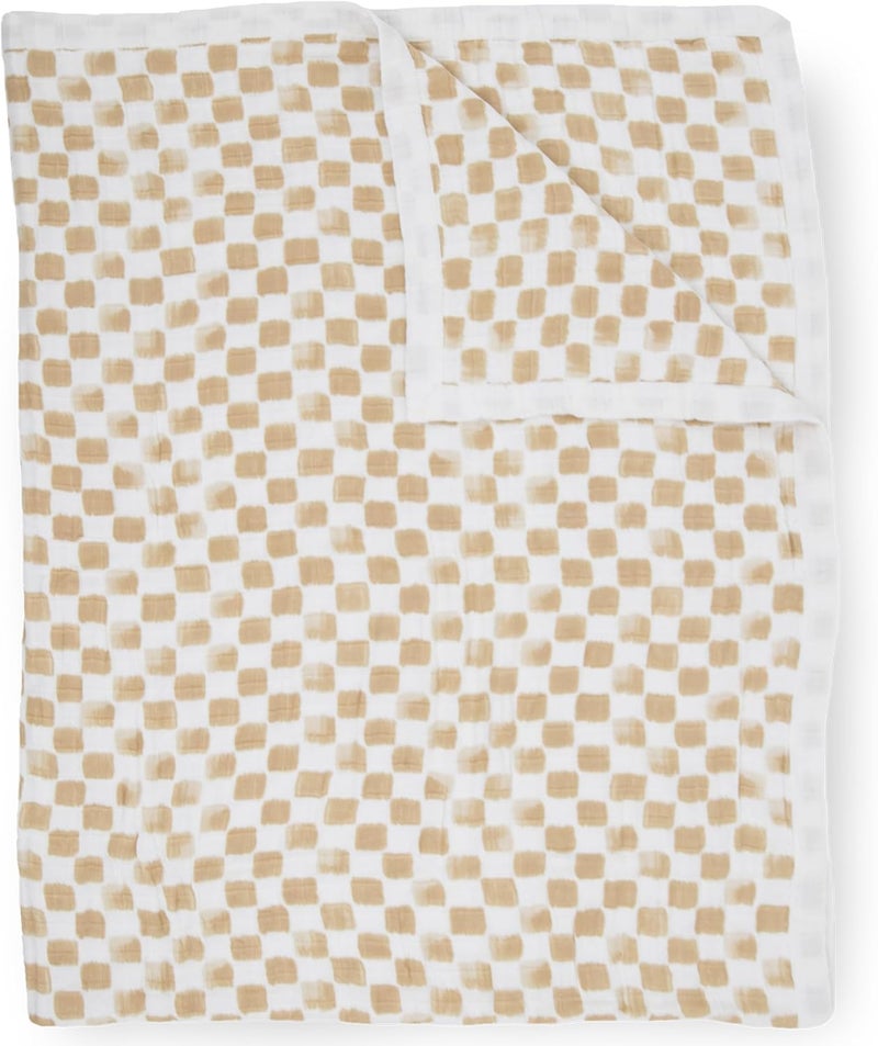 Little Unicorn Adobe Checker Cotton Muslin Quilt - Image 1