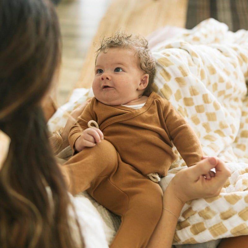 Little Unicorn Adobe Checker Cotton Muslin Quilt - Image 5