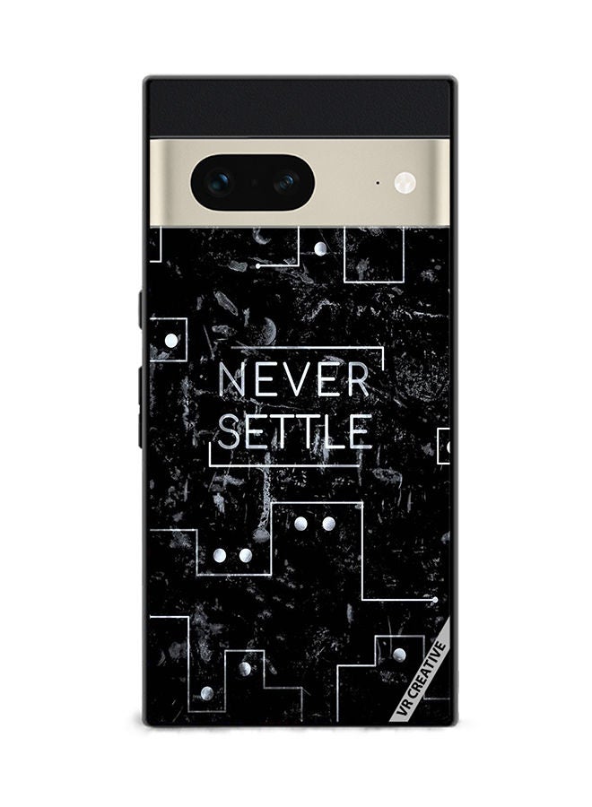 VR CREATIVE Protective Case Cover For Google Pixel 7 Never Settle Design Multicolour - Image 1