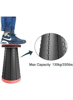 Arabest Portable Retractable Folding Stool,Telescoping Foldable Camping Stool,Load Capacity 400lbs,Height Adjustable for Outdoor Fishing Hiking Gardening Travel BBQ (Red)  - Image 3