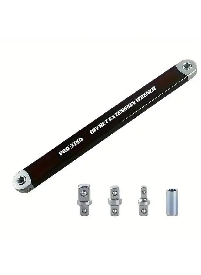 Black Heavy Duty Extended Ratcheting Wrench Professional Automotive Tool - Image 3