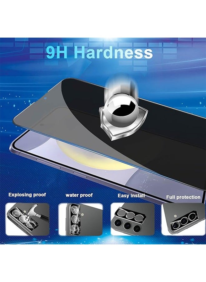 SNBFA 2+2 Pack Samsung Galaxy S25 Privacy Screen Protector,2 Pack Privacy Tempered Film with 2 Pack Camera Lens Tempered Glass, High Clarity,Anti-Spy Protection for Samsung S25 5G Screen Protector - Image 5