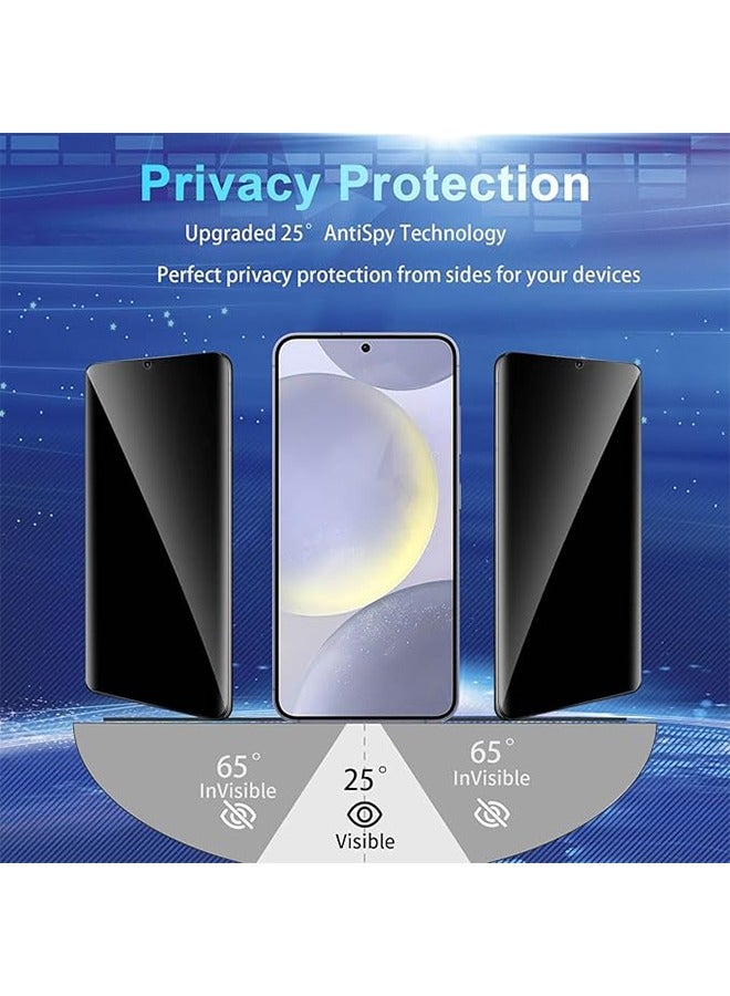 SNBFA 2+2 Pack Samsung Galaxy S25 Privacy Screen Protector,2 Pack Privacy Tempered Film with 2 Pack Camera Lens Tempered Glass, High Clarity,Anti-Spy Protection for Samsung S25 5G Screen Protector - Image 2
