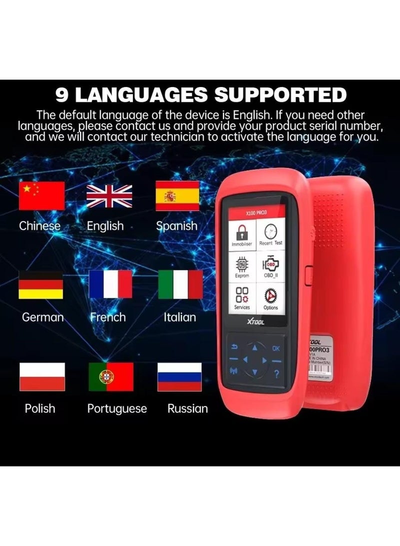 XTOOL X100PRO3 Auto OBD2 Scanner Key Programmer Car Code Reader Diagnostic Tool - Image 2