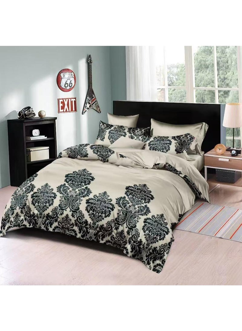 Luxury King 6-Piece Bedding Set –  simple Design, 220x240cm Duvet Cover with Fitted Sheet & 4 Pillowcases