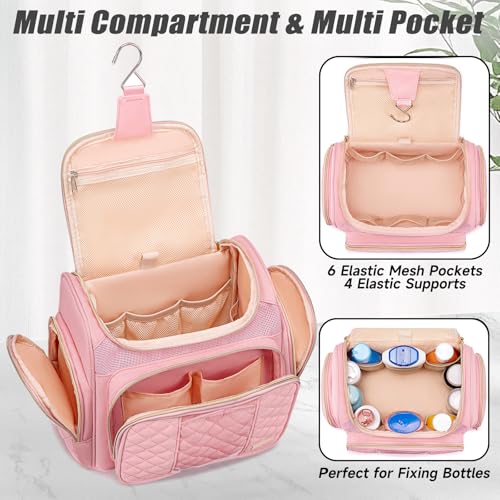 Tealari Large Toiletry Bag for Women Men,Bathroom Bag,Water Resistant Shower Bag,Makeup Bag,Portable Shower Caddy for College Dorm,Hanging Travel Toiletry Bag with Transparent Waterproof Phone Pocket - Image 5