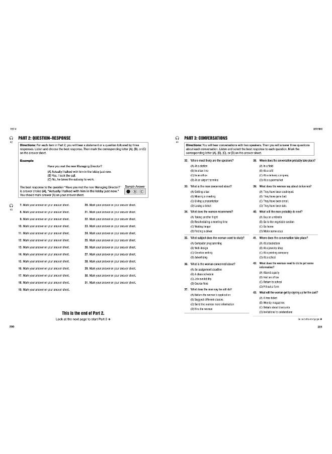 Practice Tests for the TOEIC Test