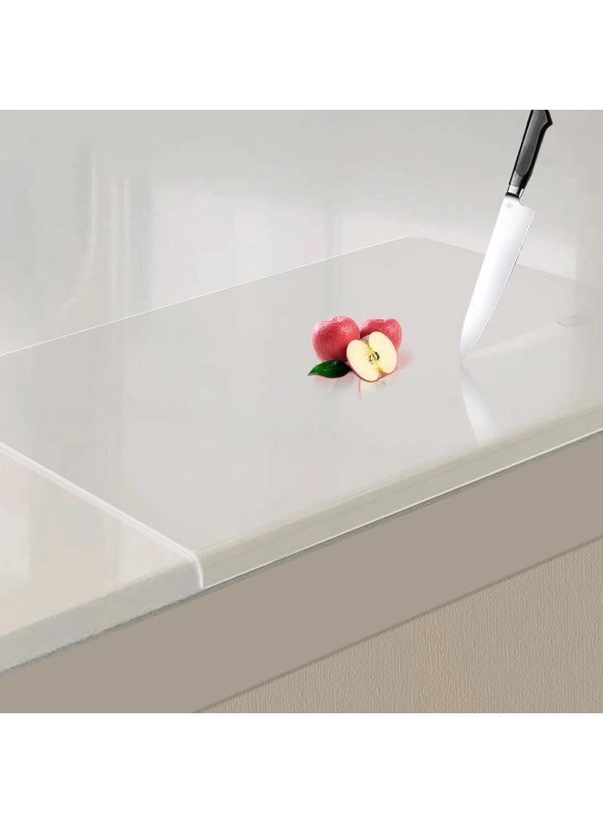 TPGP ألواح تقطيع أكريليك لمطبخ، لوح تقطيع شفاف سميك مطور لعام 2023، لوح تقطيع غير قابل للانزلاق مع حافة لحماية سطح المطبخ (16x12 بوصة) - Image 1