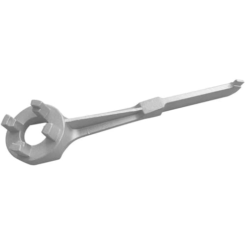 WINTOWIN Bung Wrench 55 Gallon Drum, Drum Wrench Aluminum Barrel Wrench Opener Tool for 10 15 20 30 50 55 Gallon Drum, for 2 inch and 3/4 inch Bung Caps, Silver - Image 4