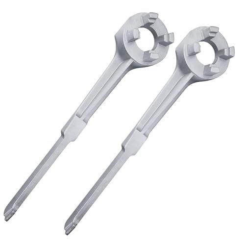 WINTOWIN Bung Wrench 55 Gallon Drum, Drum Wrench Aluminum Barrel Wrench Opener Tool for 10 15 20 30 50 55 Gallon Drum, for 2 inch and 3/4 inch Bung Caps, Silver - Image 1