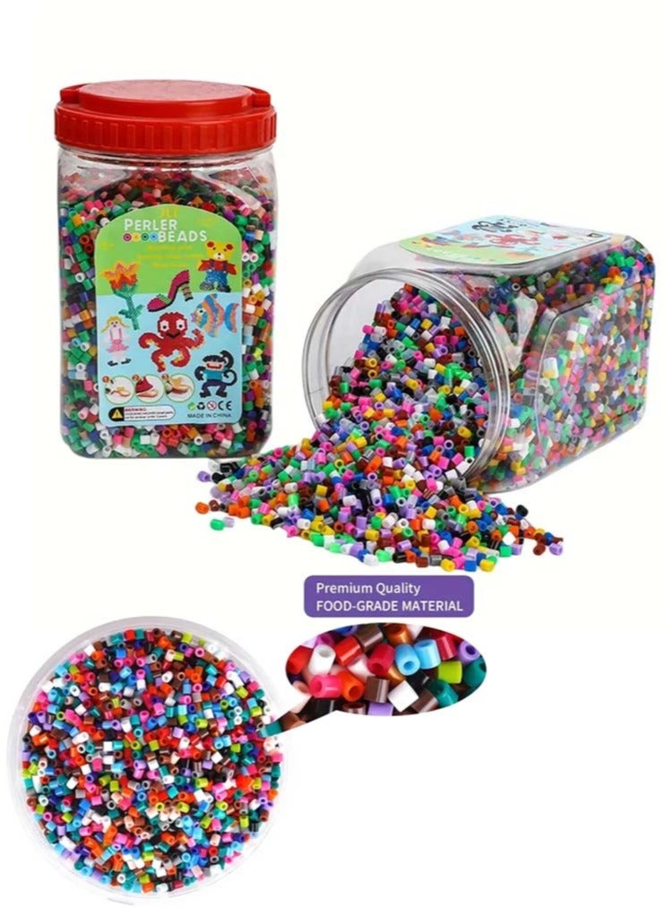 مجموعة خرز بألوان متعددة مع قالوب لتصميم اشكال وتصاميم مختلفة - Image 1