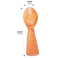 looms & weaves - Neem Wood Masala Spoon - Set of 3 for Small Containers - for Tea, Coffee, Sugar & Spices - Image 3