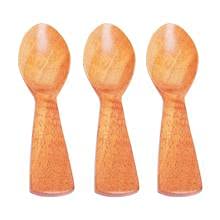 looms & weaves - Neem Wood Masala Spoon - Set of 3 for Small Containers - for Tea, Coffee, Sugar & Spices - Image 4