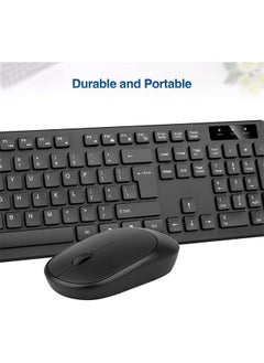 joyzzz Wireless Keyboard Mouse Combo, RaceGT Energy Saving Ultra-Thin Full Sized Wireless Keyboard and Mouse 3 Level DPI Adjustable Mouse for Computer, Laptop and Desktop.  - Image 2