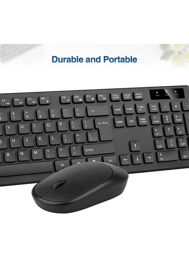 joyzzz - Wireless Keyboard Mouse Combo, RaceGT Energy Saving Ultra-Thin Full Sized Wireless Keyboard and Mouse 3 Level DPI Adjustable Mouse for Computer, Laptop and Desktop. - Image 1