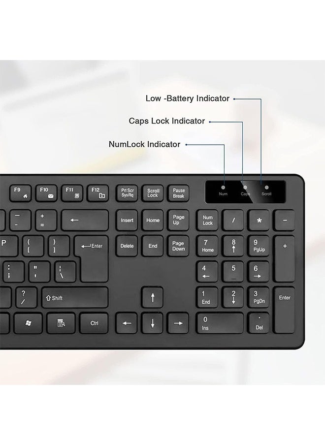 joyzzz - Wireless Keyboard Mouse Combo, RaceGT Energy Saving Ultra-Thin Full Sized Wireless Keyboard and Mouse 3 Level DPI Adjustable Mouse for Computer, Laptop and Desktop. - Image 1
