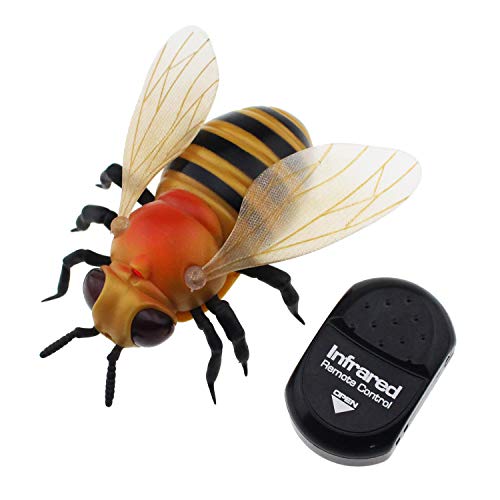 Tipmant Realistic RC Honey Bee Toys IR Remote Control Honeybee Insect Vehicle Electric Animal for Cat Dog Kids Birthday Gifts - Image 1