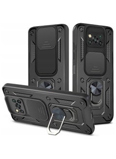Generic Shield Full Protection Case With Metal Ring &Slide Camera Cover For poco x3 nfc/ poco x3 pro  - Image 1