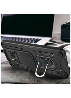 Generic Shield Full Protection Case With Metal Ring &Slide Camera Cover For poco x3 nfc/ poco x3 pro  - Image 2