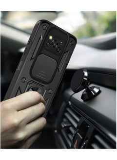Generic Shield Full Protection Case With Metal Ring &Slide Camera Cover For poco x3 nfc/ poco x3 pro  - Image 3