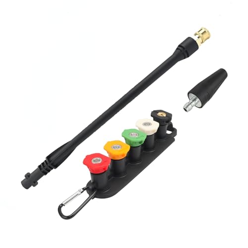 BEAR FORCE Pressure Washer Replacement Spray Wand with Turbo Nozzleand 5 Spray Tips and Belt Clip Nozzle Holder Compatible withKarcher K1 K2 K3 K4 K5 K6 K7 Power Washers - Image 1