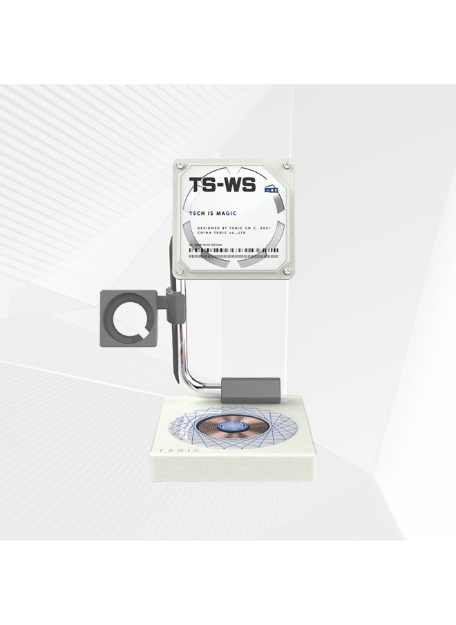 TEGIC - TEGIC TS-WS Double MagSafe Charging Stand Nano-Silica Gel Bottom 3-in-1 Wireless 30W USB-C Input & Output Charger Station for iPhone 12/13/14 Apple Watch AirPods Qi Devices - Image 1