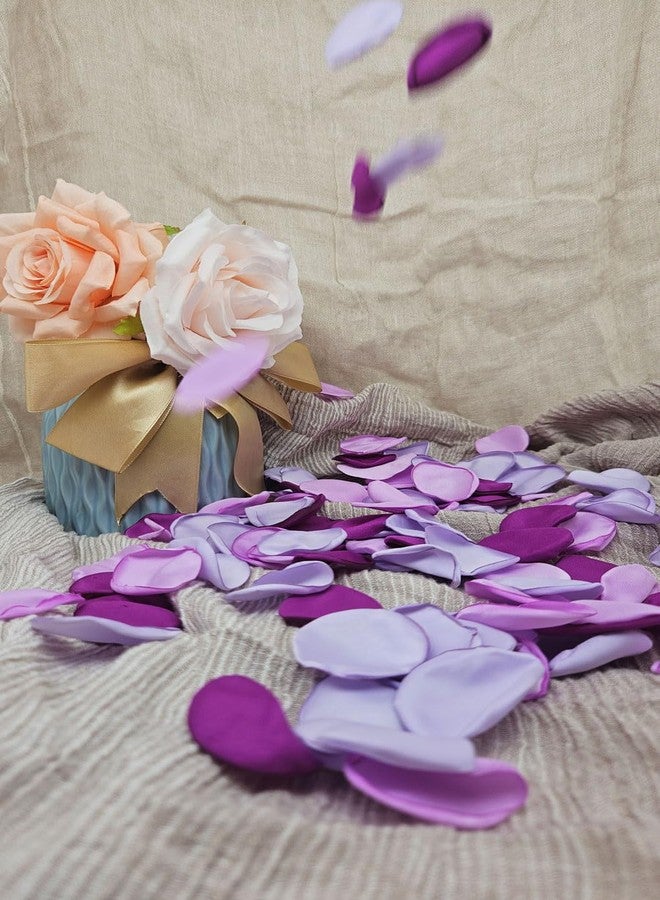 ZOOYOO 200Pcs Silk Rose Flower Petals For Valentaine's Day,Wedding Flower Gril Basket,Aisle Scatter,Table Centerpieces,Romantic Night Decoration,3.5cm Each(Purple Series） - Image 3