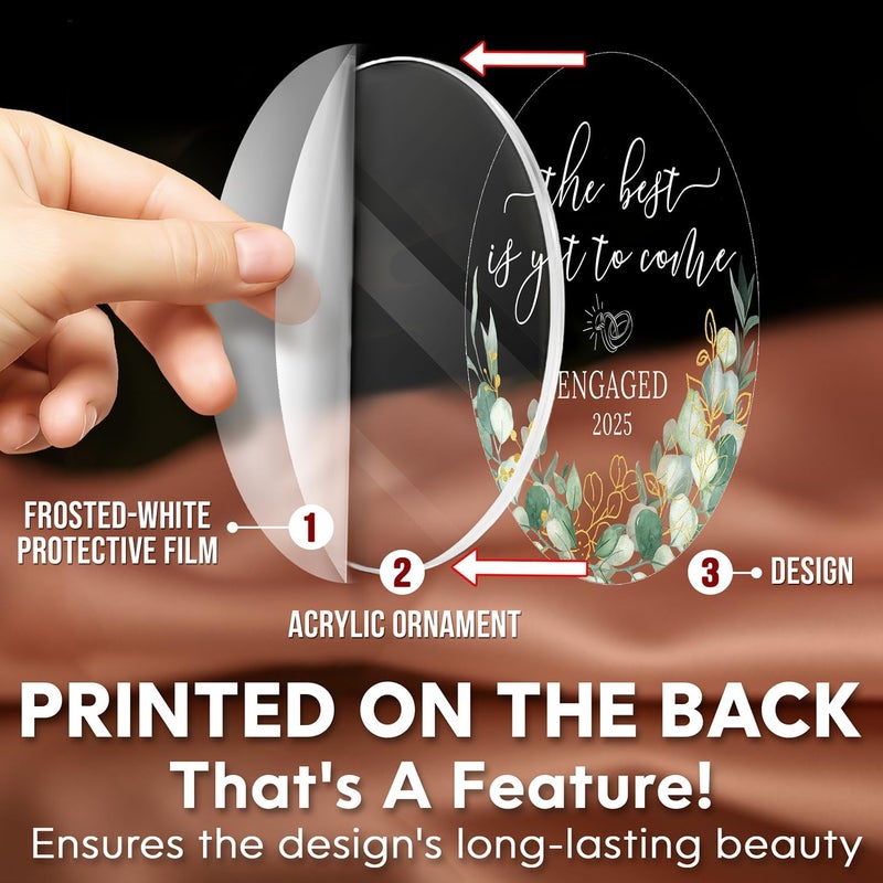 HEXMOZ هدايا الخطوبة للأزواج - هدية خطوبة للأزواج الجدد، النساء، الخطيب، لها - هدايا للعروس، أول عيد ميلاد كخطوبة 2026 - زينة الحفلات - Image 2