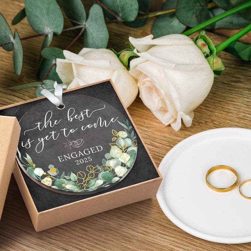 HEXMOZ هدايا الخطوبة للأزواج - هدية خطوبة للأزواج الجدد، النساء، الخطيب، لها - هدايا للعروس، أول عيد ميلاد كخطوبة 2026 - زينة الحفلات - Image 3