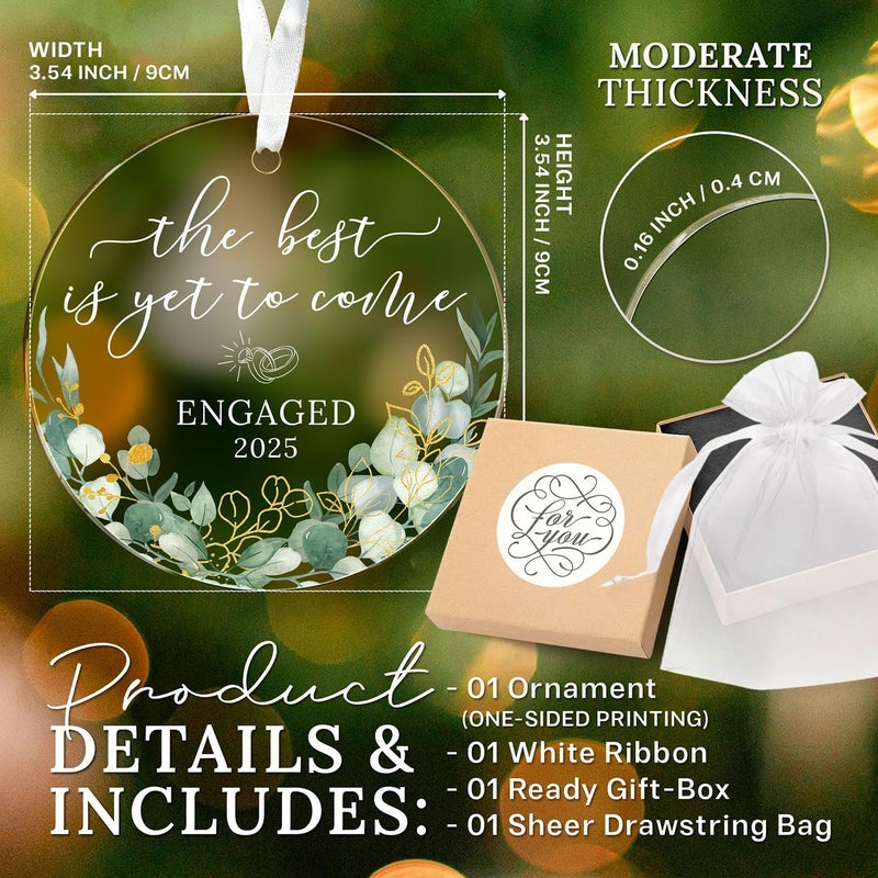 HEXMOZ هدايا الخطوبة للأزواج - هدية خطوبة للأزواج الجدد، النساء، الخطيب، لها - هدايا للعروس، أول عيد ميلاد كخطوبة 2026 - زينة الحفلات - Image 4