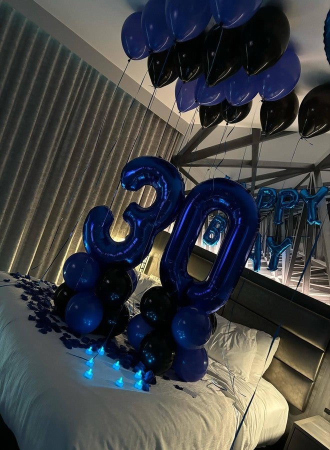 IWERP Night Blue Number 1 Balloon 40 Inch, 1st Birthday Balloon for Baby Boy Girl Toddler First Birthday Decorations, Shiny Night Blue Party Supplies - Image 3