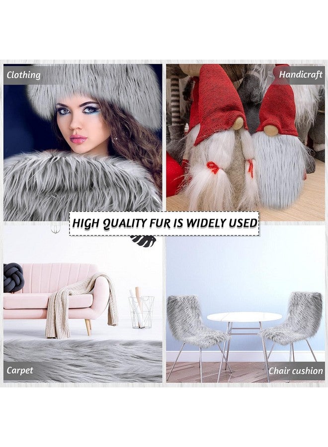 Cottonfry Sheepskin Faux Fur Fabric | Craft Supply, Costume, Decoration (31x60) (Grey) - Image 4