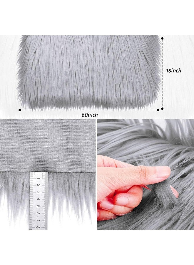 Cottonfry Sheepskin Faux Fur Fabric | Craft Supply, Costume, Decoration (31x60) (Grey) - Image 3