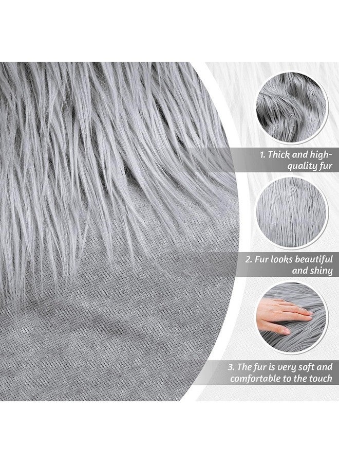 Cottonfry Sheepskin Faux Fur Fabric | Craft Supply, Costume, Decoration (31x60) (Grey) - Image 2