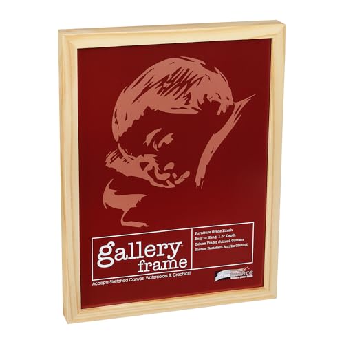 Ambiance Framing Ambiance Gallery Wood 1.5" Deep Picture Frames - 8x10" Natural Wood Frame, Shatter-Resistant Acrylic Glazing & MDF Backing, Horizontal or Vertical Wall Display - Image 1