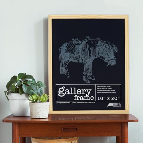 Ambiance Framing Ambiance Gallery Wood 1.5" Deep Picture Frames - 8x10" Natural Wood Frame, Shatter-Resistant Acrylic Glazing & MDF Backing, Horizontal or Vertical Wall Display - Image 3