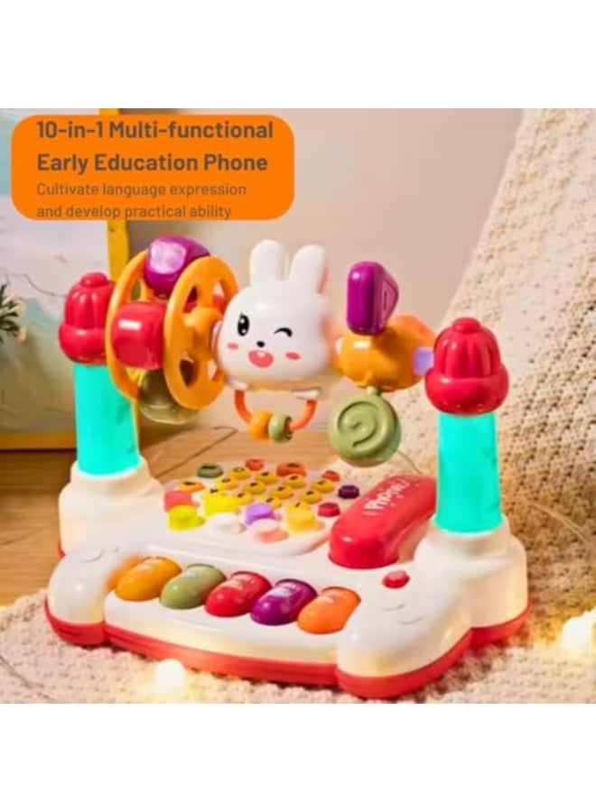 Toddler Musical Toys, i Toys for 1 Year Old, Early Development Fine Motor Skills, Piano Animal Vehicle Whack-A-Mole Telephone Learning Educational Sensory Toy for 1 2 3 4 Year - Image 5