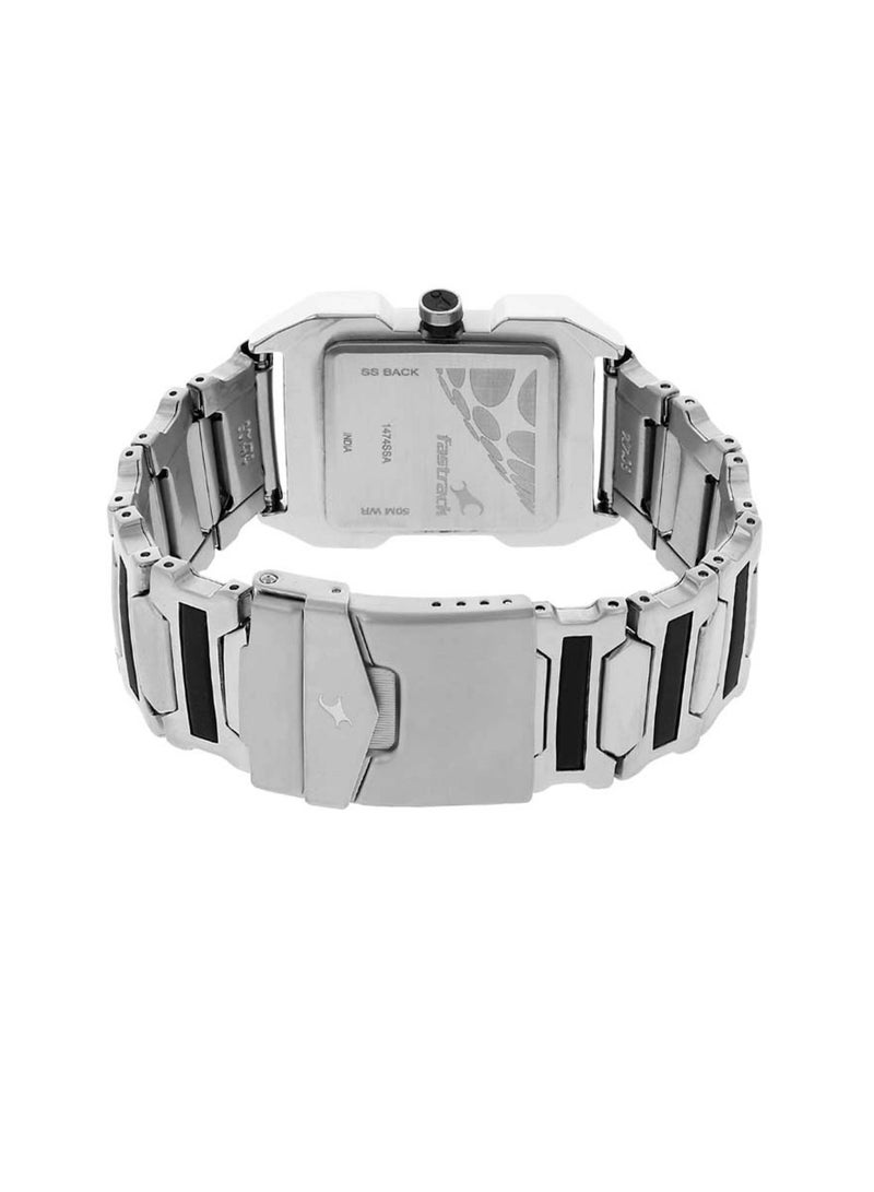 fastrack Fastrack Quartz Analog Black Dial Stainless Steel Strap Watch for Guys - Image 4