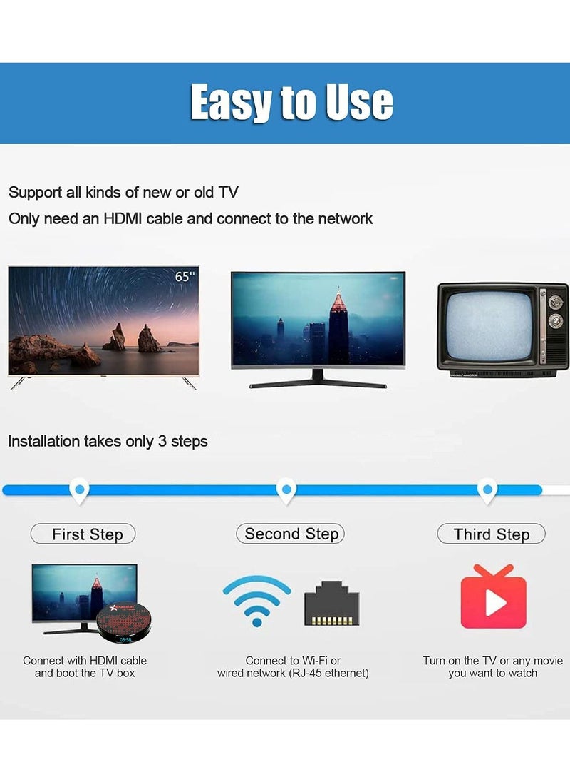 StarSat - StarSat SA-1Max 4K Smart TV Box Android 11.0 4GB 32GB Dual-Band WiFi BT USB LAN Media Box Black Red - Image 1