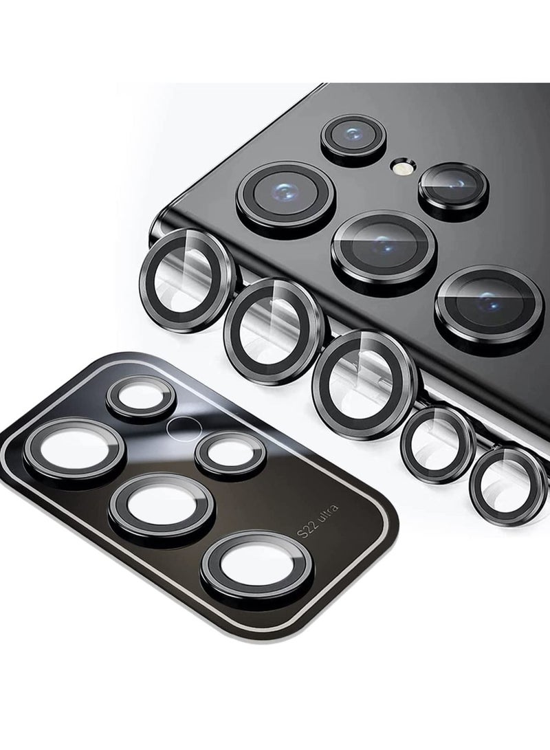 Camera Lens Tempered Glass Protector for Galaxy S22 Ultra, Aviation Aluminum Alloys Protection Cap Scratch Resistant Protector, Compatible with Galaxy S22 Ultra