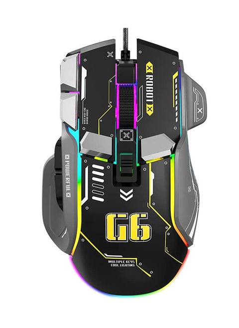 G6 Wired Gaming Mouse Macro Programming  RGB Light Mechanical Mice