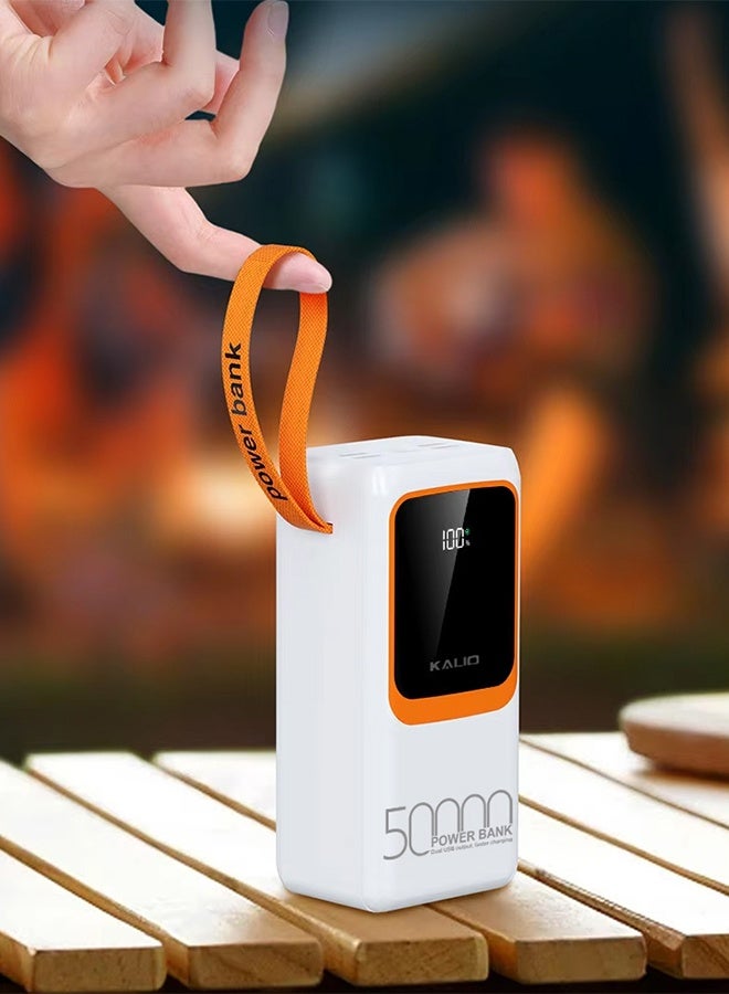 KALIO باور بانك شحن سريع 50000 مللي أمبير 66 واط لأجهزة لايتنينغ و Type-C، الهواتف المحمولة، الأجهزة اللوحية / أبيض - Image 2