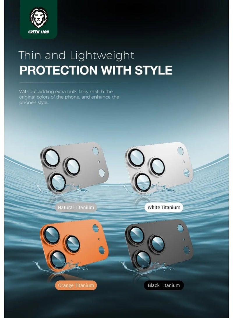 GREEN LION iPhone 17 Pro Lens Protector / Camera Lens Pro / Camera Protector - Silver Titanium - Image 4