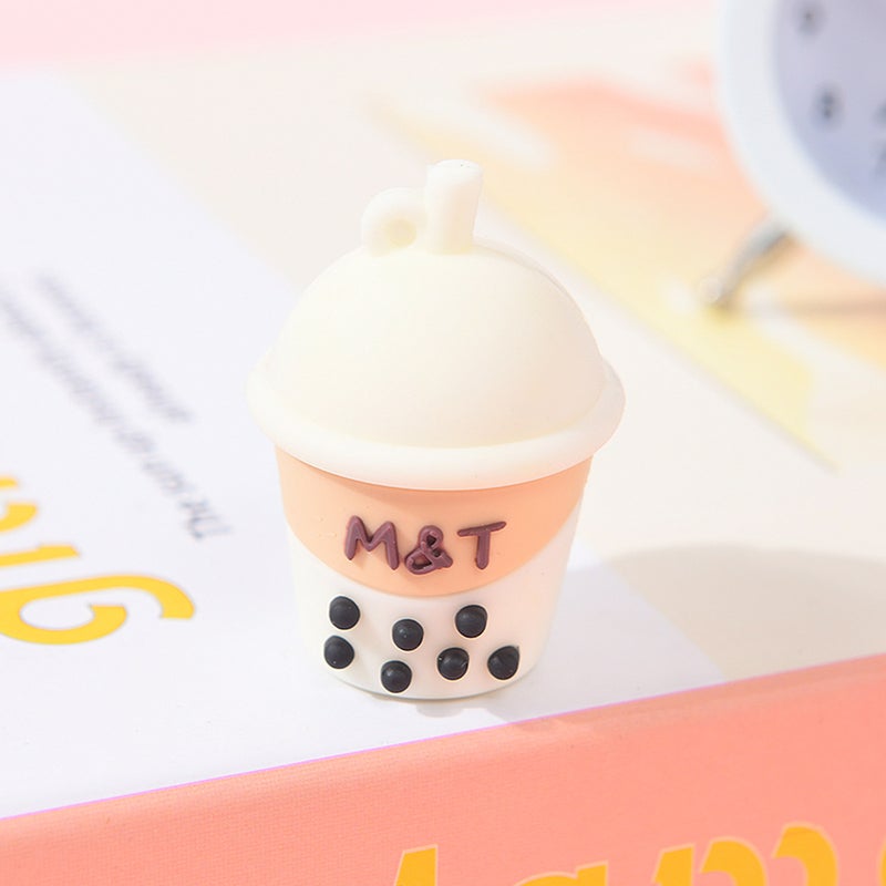 Generic Creative Cartoon Silicone Pencil Sharpener Milk tea (bag) 