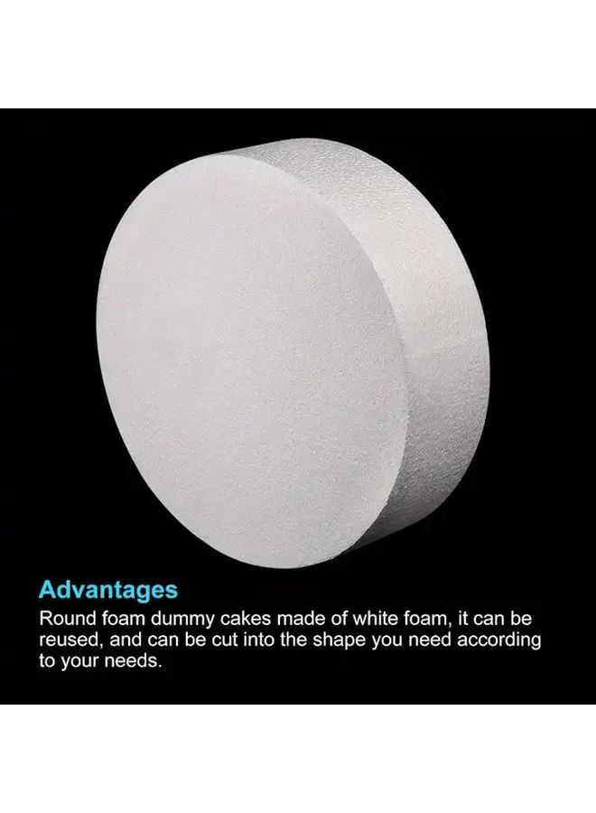 4 Inch x 16 Inch Round Foam Cake Dummy For Wedding Birthday Crafts Window Display - Image 4