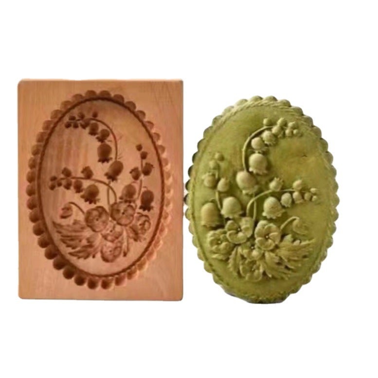 Cookie Mold Cutter Portable Home Wooden Gingerbread Cookie Mold Handmade Cake - Image 5