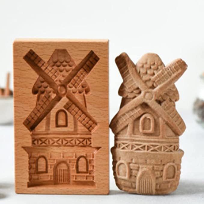 Cookie Mold Cutter Portable Home Wooden Gingerbread Cookie Mold Handmade Cake - Image 4