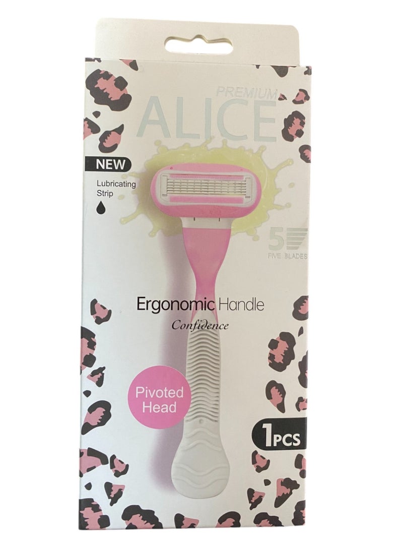 أليس بريميوم 5 خمسة شفرات مقبض مريح الثقة AS-24 1 قطعة
