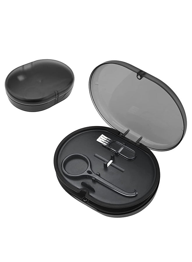 Restree Retainer Case, Portable Denture Bath Case, Denture Box Dental Storage Container with Denture Cleaner Brush Denture Container Portable, False Teeth Storage Container for Travel Retainer Cleaning - Image 1
