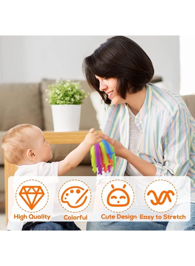 20 PCS Stretchy Fidget Toy, Colorful Stretchy Strings Fidget Toy, Sensory Fidget Worm Stretch Toys, for Children's Day Gift, Kids, Adults, Boys, Girls, Stress Relief, Calming and Relaxing Present - Image 5